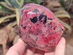 Polished Rhodonite Standing Display Pieces x 2 From Rhusinga, Zimbabwe