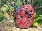 Polished Rhodonite Standing Display Pieces x 2 From Rhusinga, Zimbabwe
