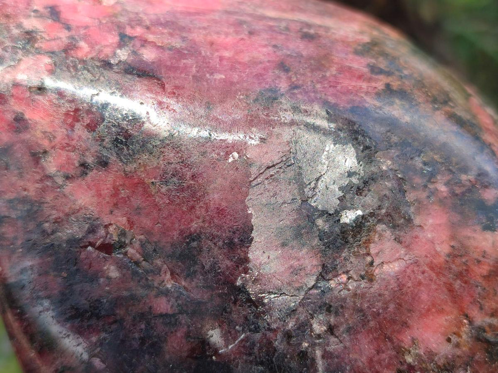 Polished Rhodonite Standing Display Pieces x 2 From Rhusinga, Zimbabwe