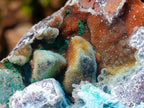 Natural Drusy Coated Chrysocolla Specimens with Malachite Specimen x 12 From Lupoto Mine, Congo
