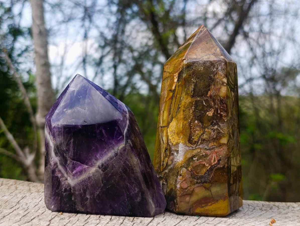Polished Mix of Multi Mineral Crystals x 6 From Southern Africa