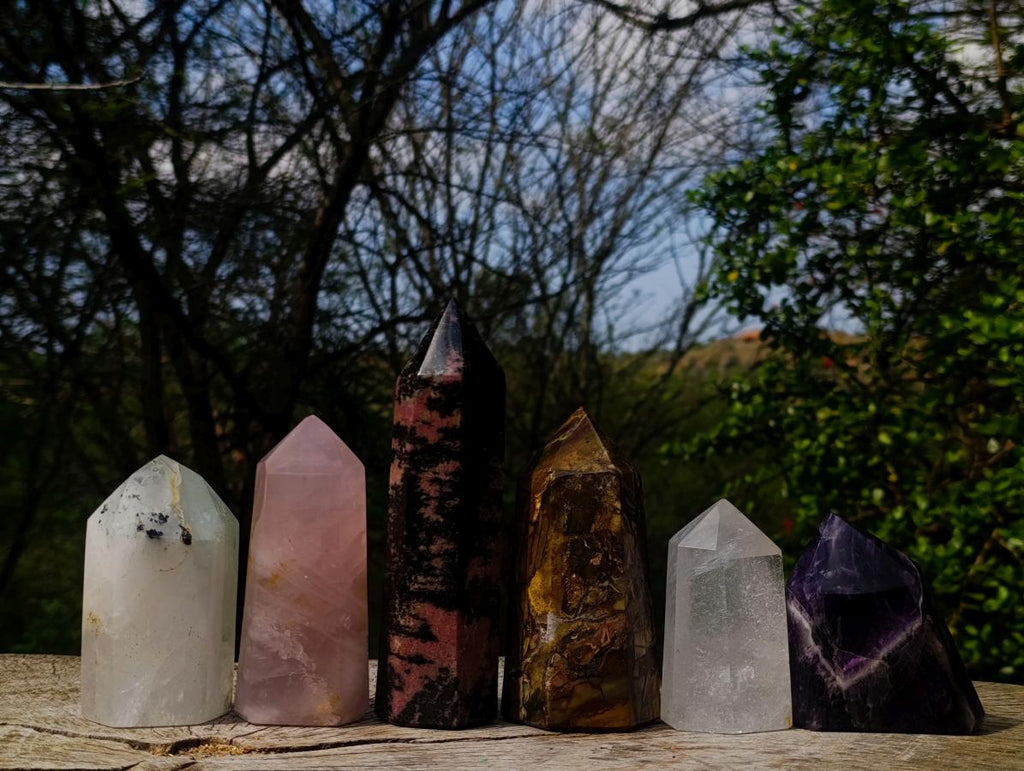 Polished Mix of Multi Mineral Crystals x 6 From Southern Africa