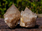 Natural Cascading White Phantom Smokey Luena Quartz Clusters x 12 From Luena, Congo