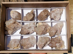 Natural Cascading White Phantom Smokey Luena Quartz Clusters x 12 From Luena, Congo