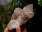 Natural Cascading White Phantom Smokey Luena Quartz Clusters x 12 From Luena, Congo