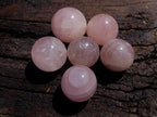 Polished Gemmy Rose Quartz Spheres x 6 From Madagascar