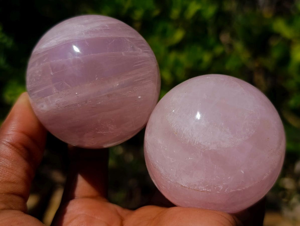 Polished Gemmy Rose Quartz Spheres x 6 From Madagascar
