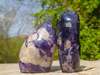 Polished Lepidolite Standing Display Pieces x 6 From Zimbabwe