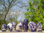 Polished Lepidolite Standing Display Pieces x 6 From Zimbabwe