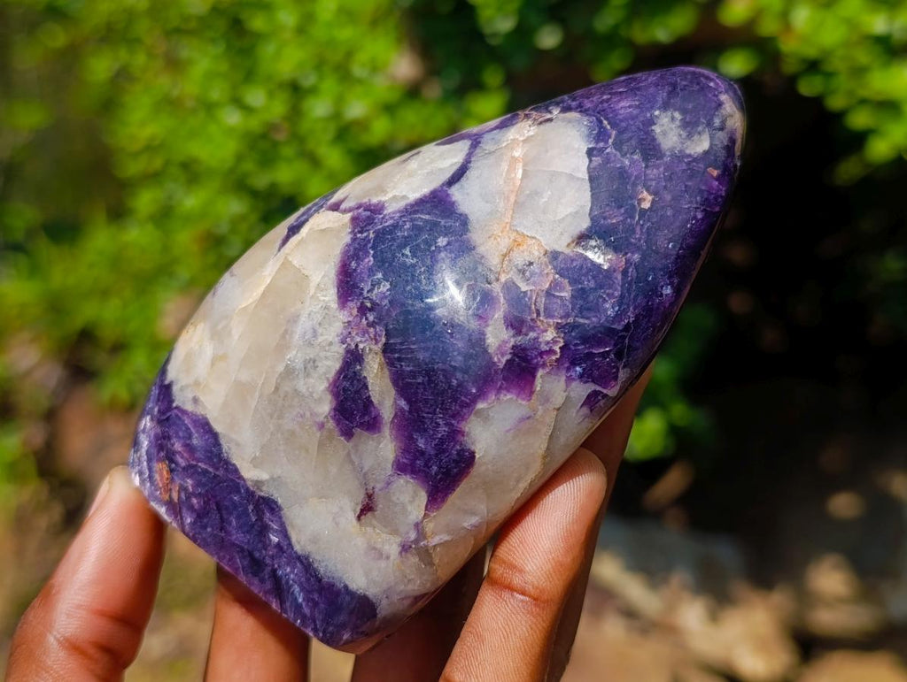 Polished Lepidolite Standing Display Pieces x 6 From Zimbabwe
