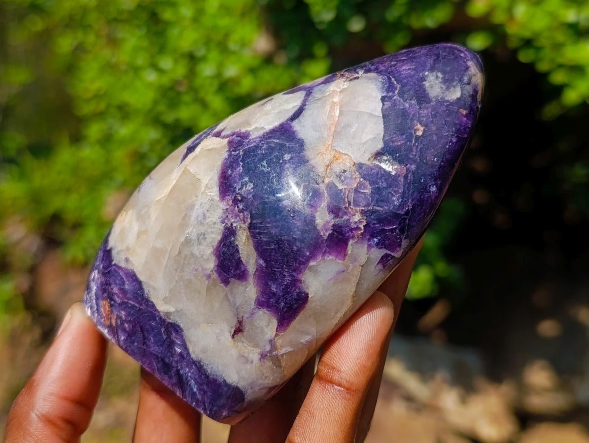 Polished Lepidolite Standing Display Pieces x 6 From Zimbabwe