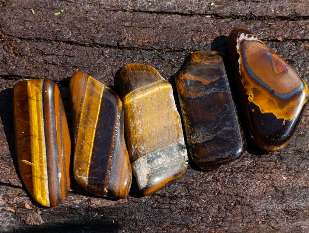 Polished Golden Tigers Eye Tumbled Slices x 111 From Prieska, South Africa