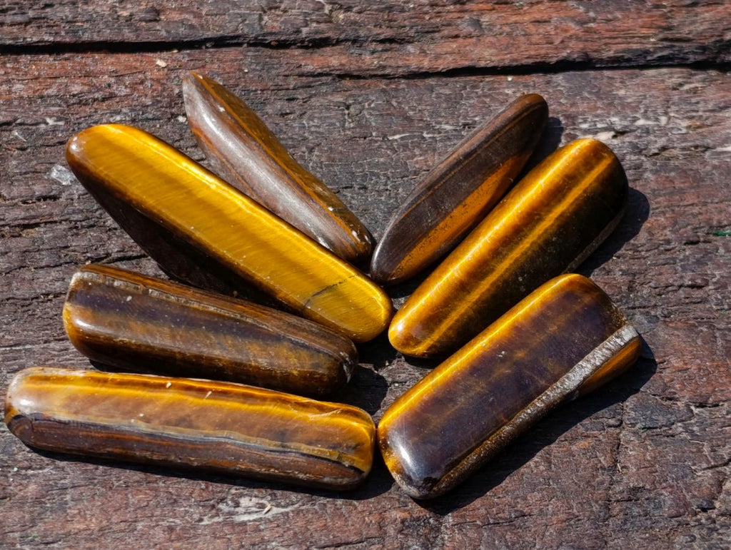 Polished Golden Tigers Eye Tumbled Slices x 111 From Prieska, South Africa