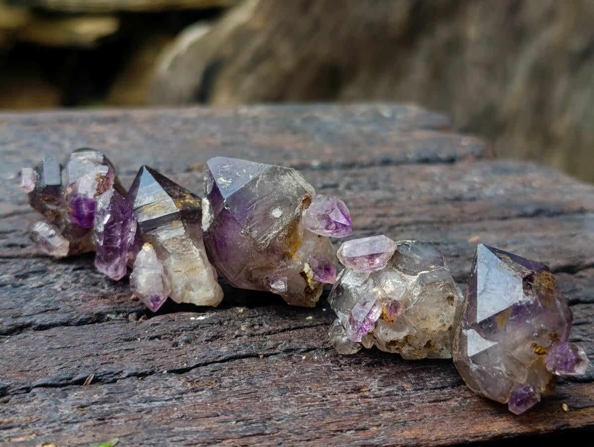Hand Made Conglomerate Chiredzi Amethyst Crystals x 24 From South Africa