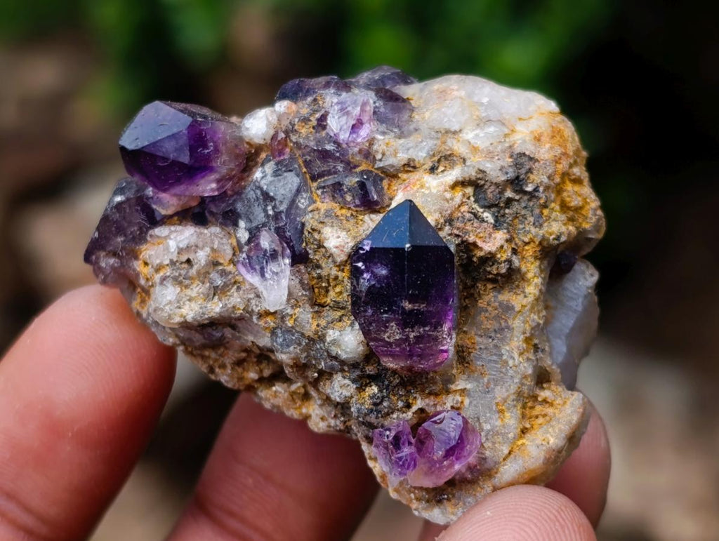 Hand Made Conglomerate Chiredzi Amethyst Crystals x 24 From South Africa