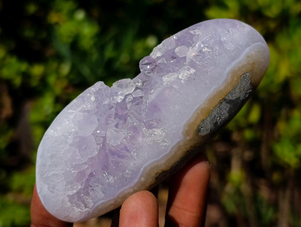 Polished and Natural Blue Lace Agate Free Forms x 12 From Nsanje, Malawi