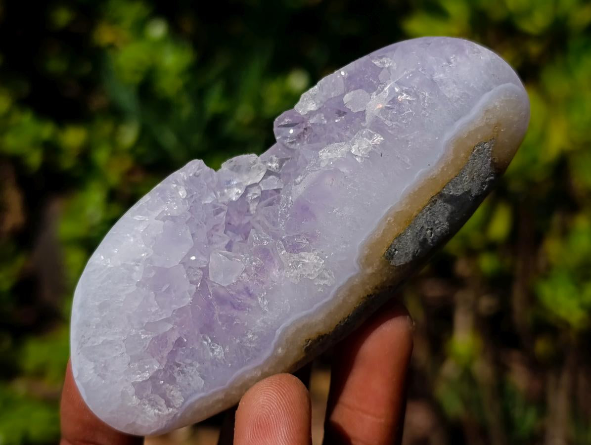 Polished and Natural Blue Lace Agate Free Forms x 12 From Nsanje, Malawi