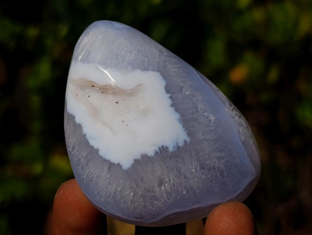 Polished and Natural Blue Lace Agate Free Forms x 12 From Nsanje, Malawi