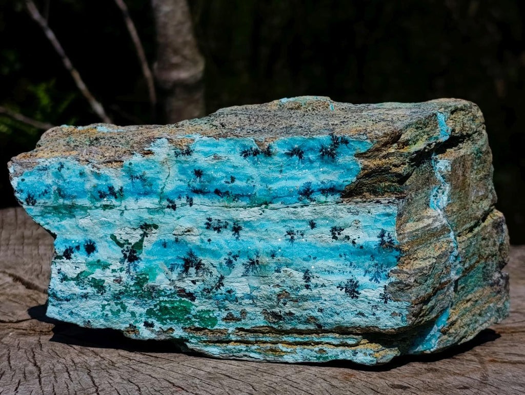 Natural Large Drusy Coated Chrysocolla Specimens with Malachite and Heterogenite x 1 From Lupoto Mine, Congo