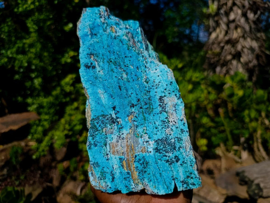Natural Large Drusy Coated Chrysocolla Specimens with Malachite and Heterogenite x 1 From Lupoto Mine, Congo