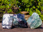 Natural Watermelon Fluorite Cobbed Specimens x 6 From Uis, Namibia