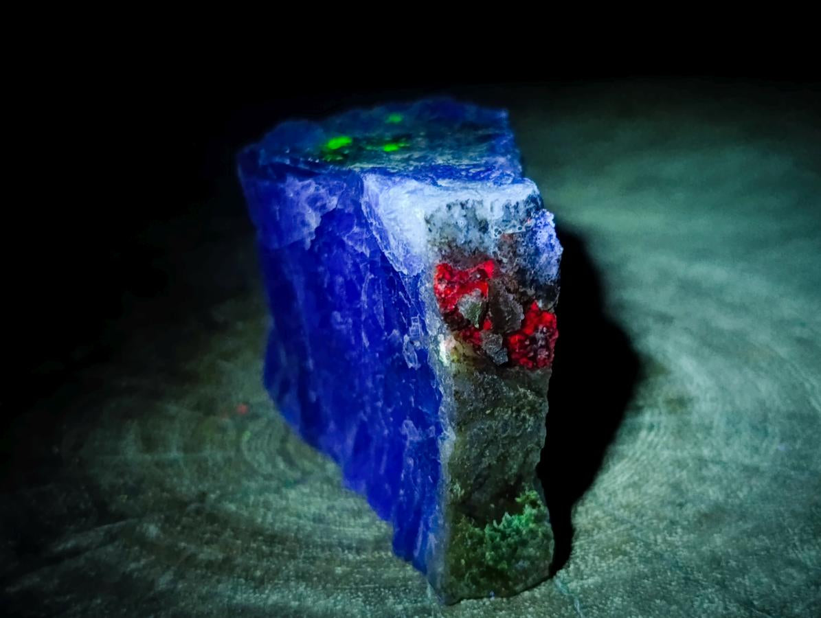 Natural Watermelon Fluorite Cobbed Specimens x 6 From Uis, Namibia