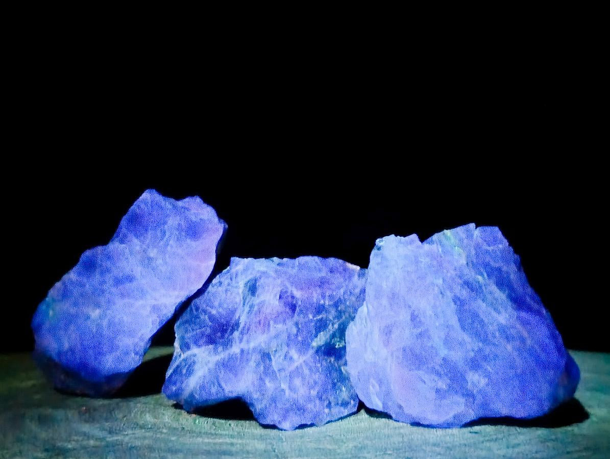 Natural Watermelon Fluorite Cobbed Specimens x 6 From Uis, Namibia