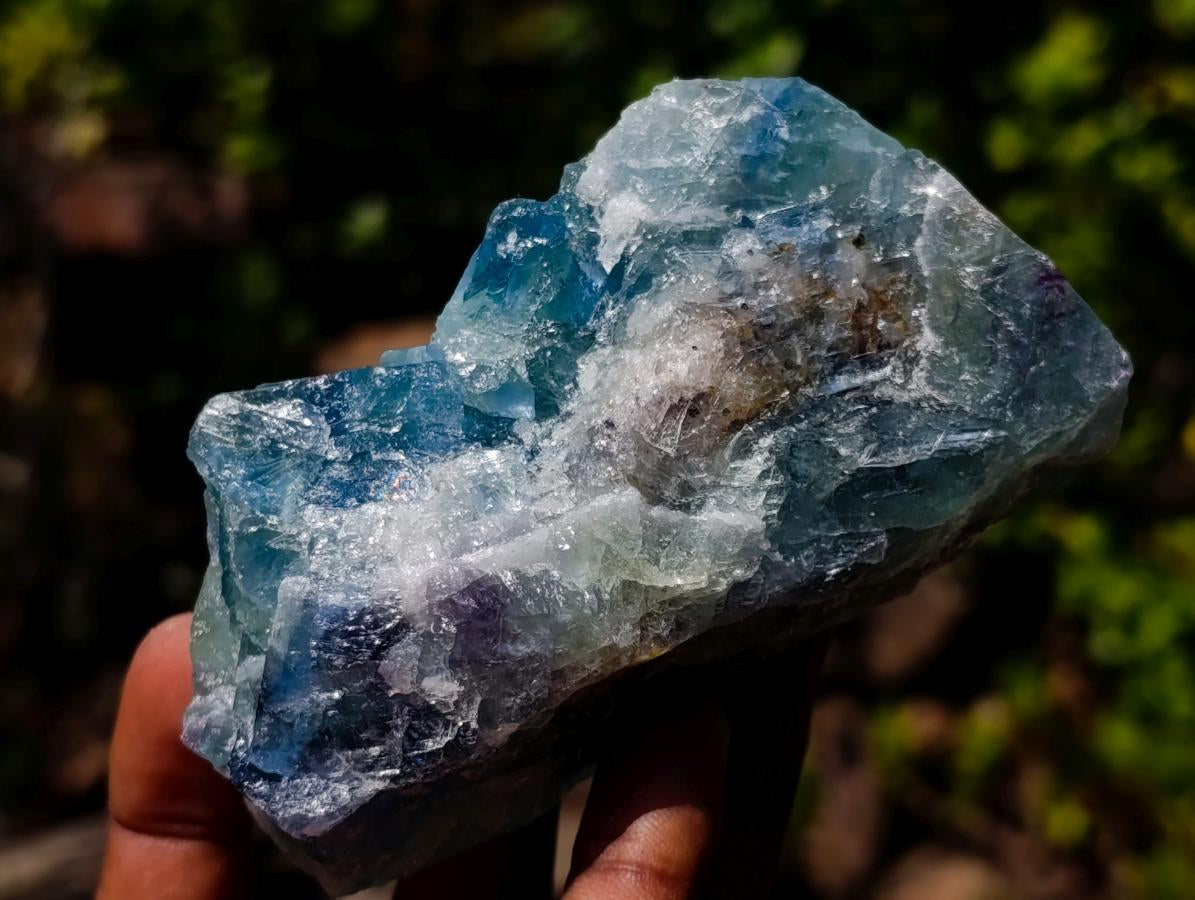 Natural Watermelon Fluorite Cobbed Specimens x 6 From Uis, Namibia