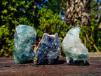Natural Watermelon Fluorite Cobbed Specimens x 6 From Uis, Namibia