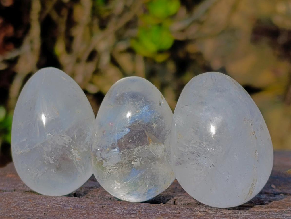 Polished Clear Quartz Eggs x 20 From Madagascar