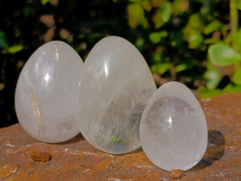 Polished Clear Quartz Eggs x 20 From Madagascar
