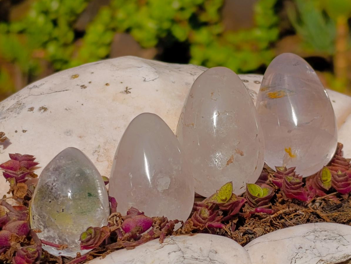 Polished Clear Quartz Eggs x 20 From Madagascar