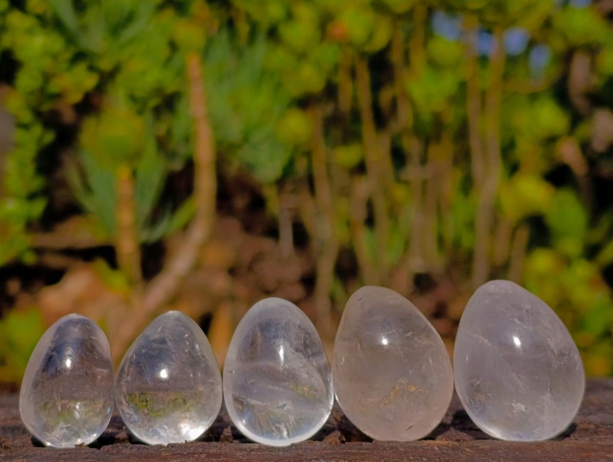 Polished Clear Quartz Eggs x 20 From Madagascar