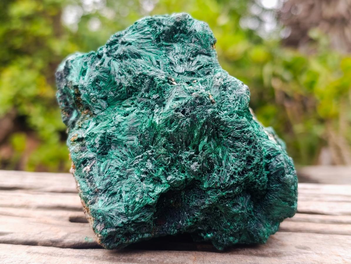 Natural Silky Malachite Specimens x 3 From Kasompe, Congo