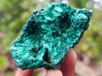Natural Silky Malachite Specimens x 3 From Kasompe, Congo