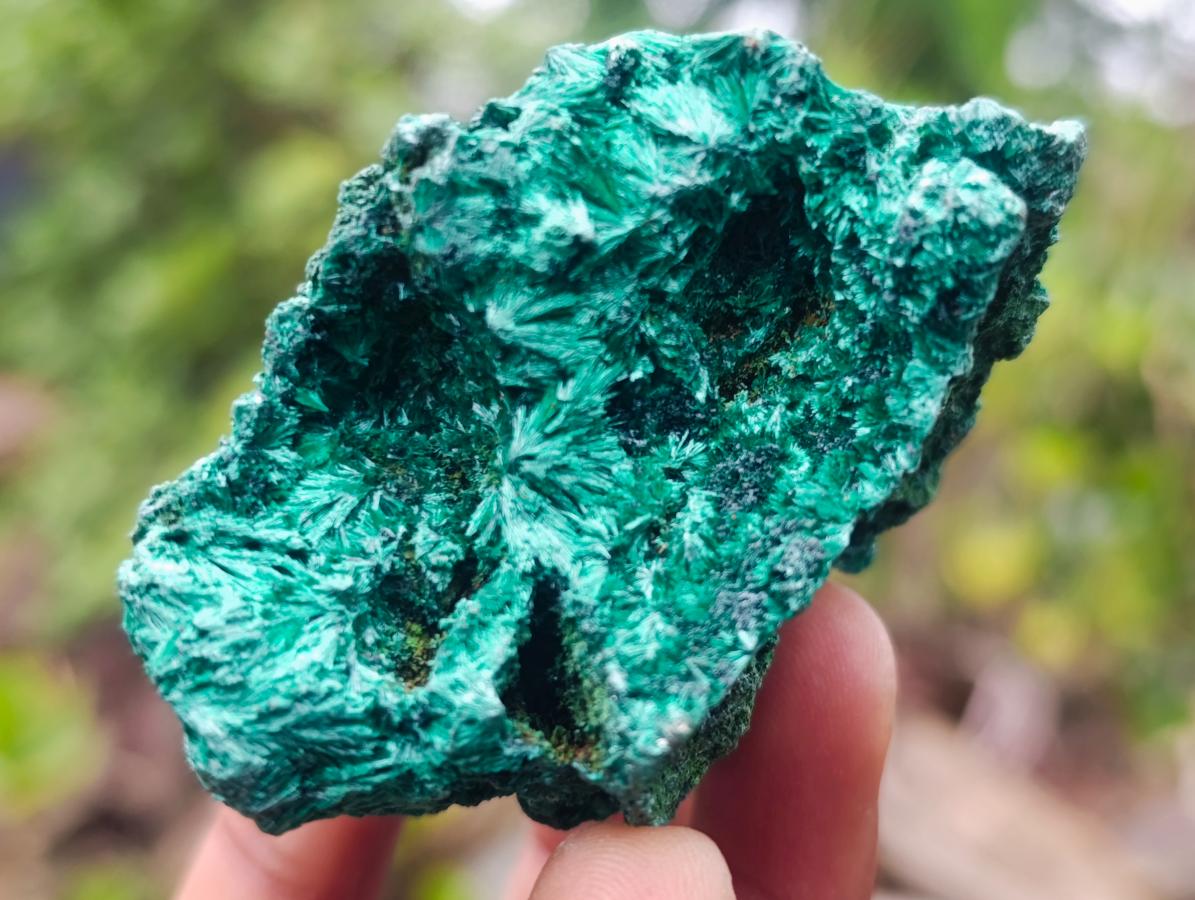 Natural Silky Malachite Specimens x 3 From Kasompe, Congo