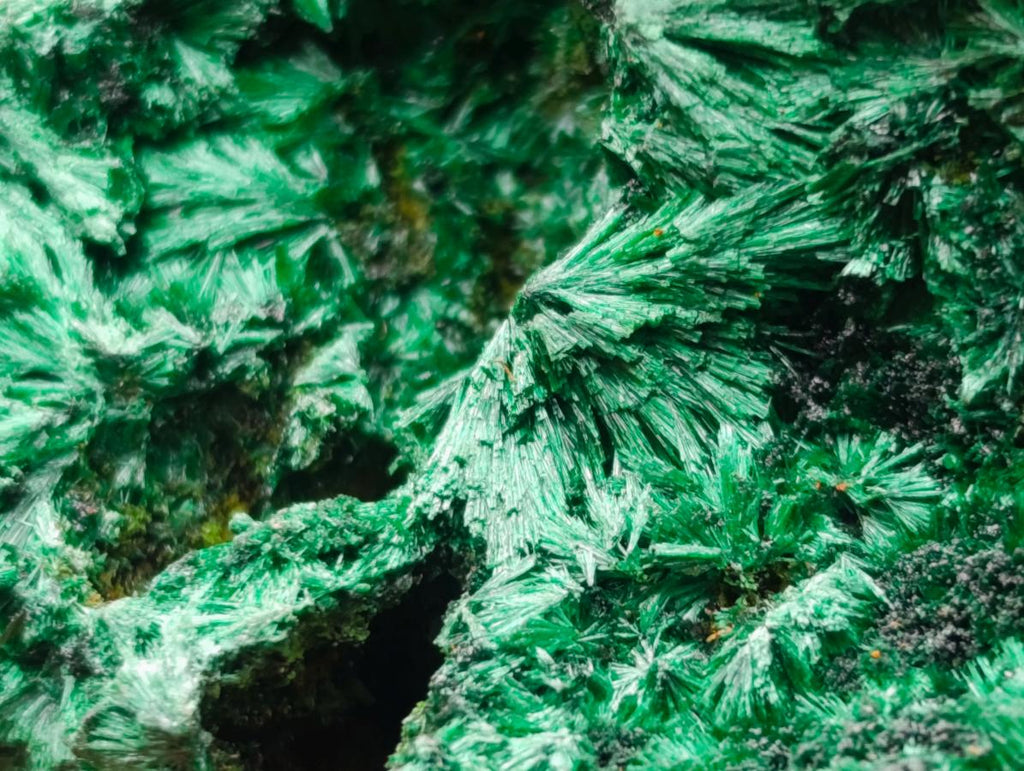 Natural Silky Malachite Specimens x 3 From Kasompe, Congo