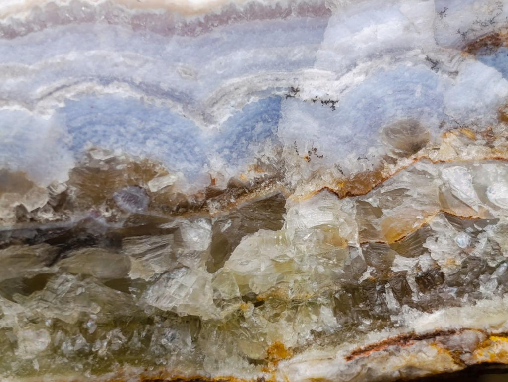 Natural Large Blue Lace Agate Crystalline Plate Specimen x 1 From Namibia