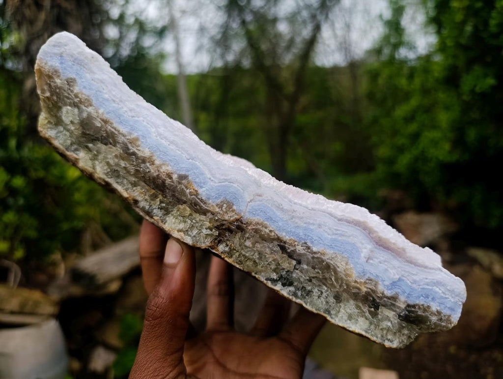 Natural Large Blue Lace Agate Crystalline Plate Specimen x 1 From Namibia