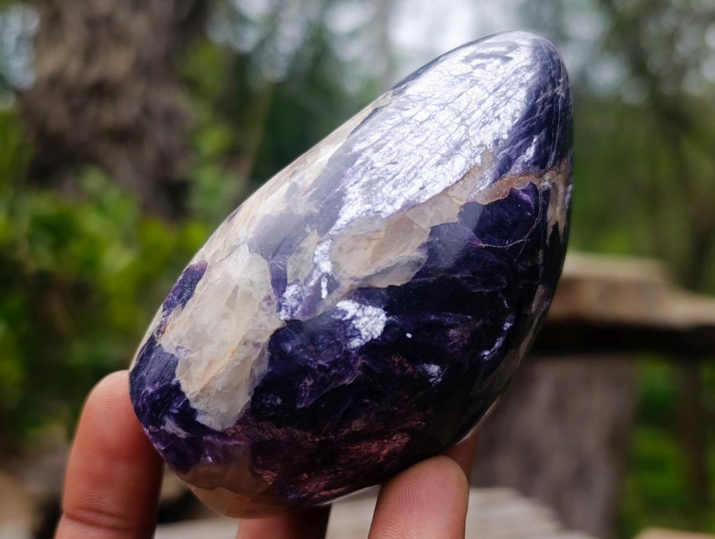 Polished Lepidolite Standing Display Pieces x 6 From Zimbabwe