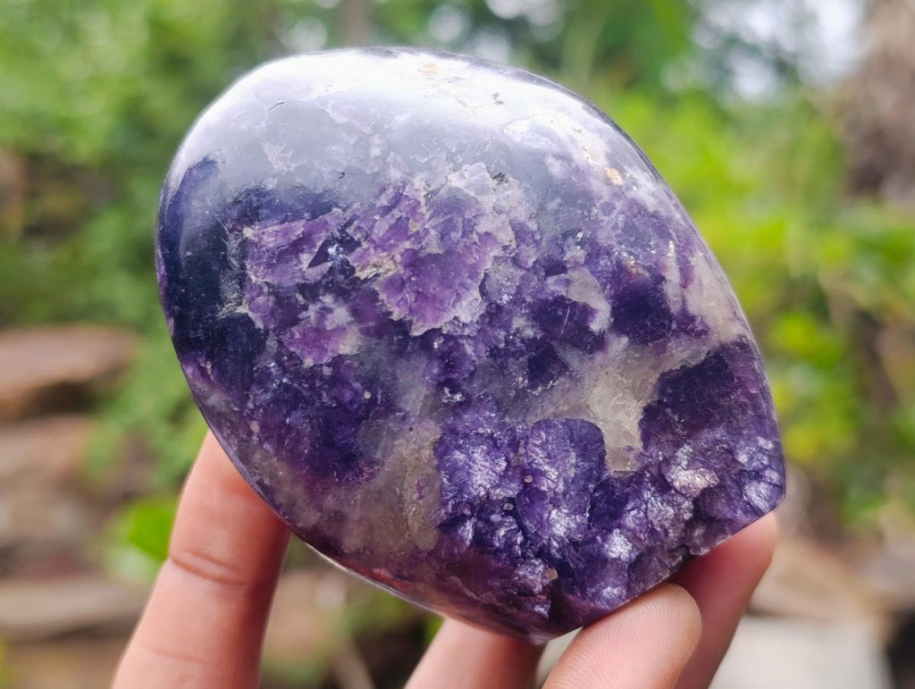 Polished Lepidolite Standing Display Pieces x 6 From Zimbabwe