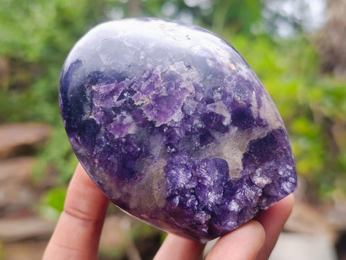 Polished Lepidolite Standing Display Pieces x 6 From Zimbabwe