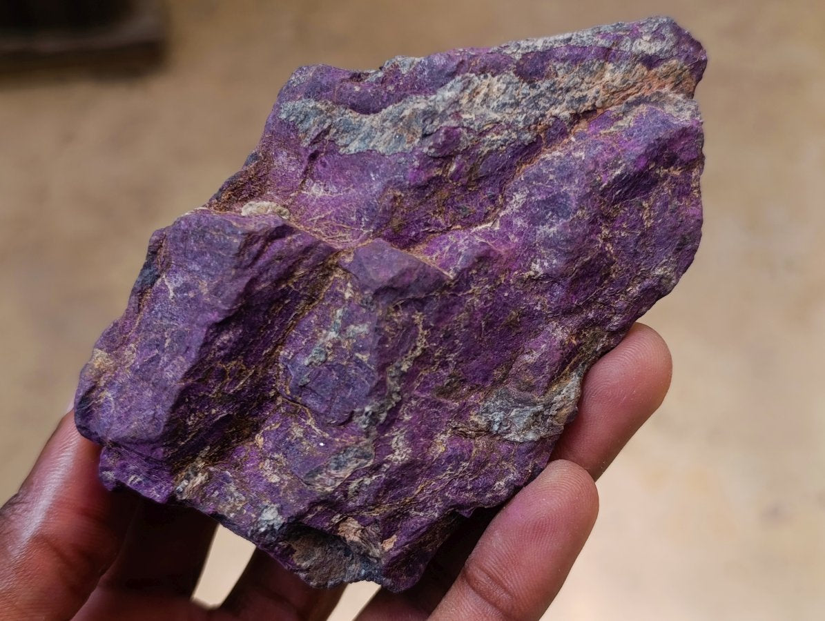Natural Metallic Cobbed Purpurite Specimens x 6 From Erongo, Namibia
