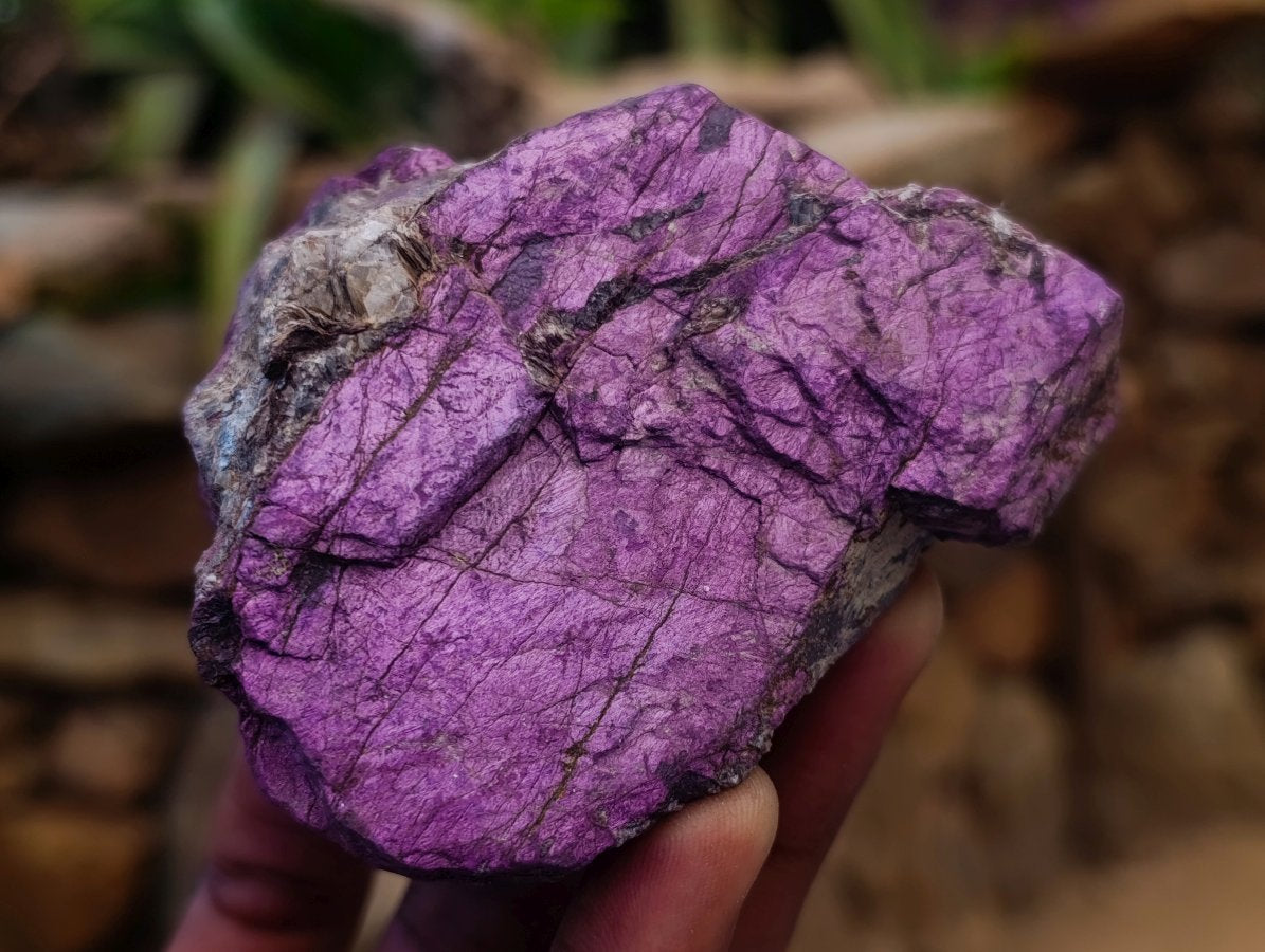 Natural Metallic Cobbed Purpurite Specimens x 6 From Erongo, Namibia