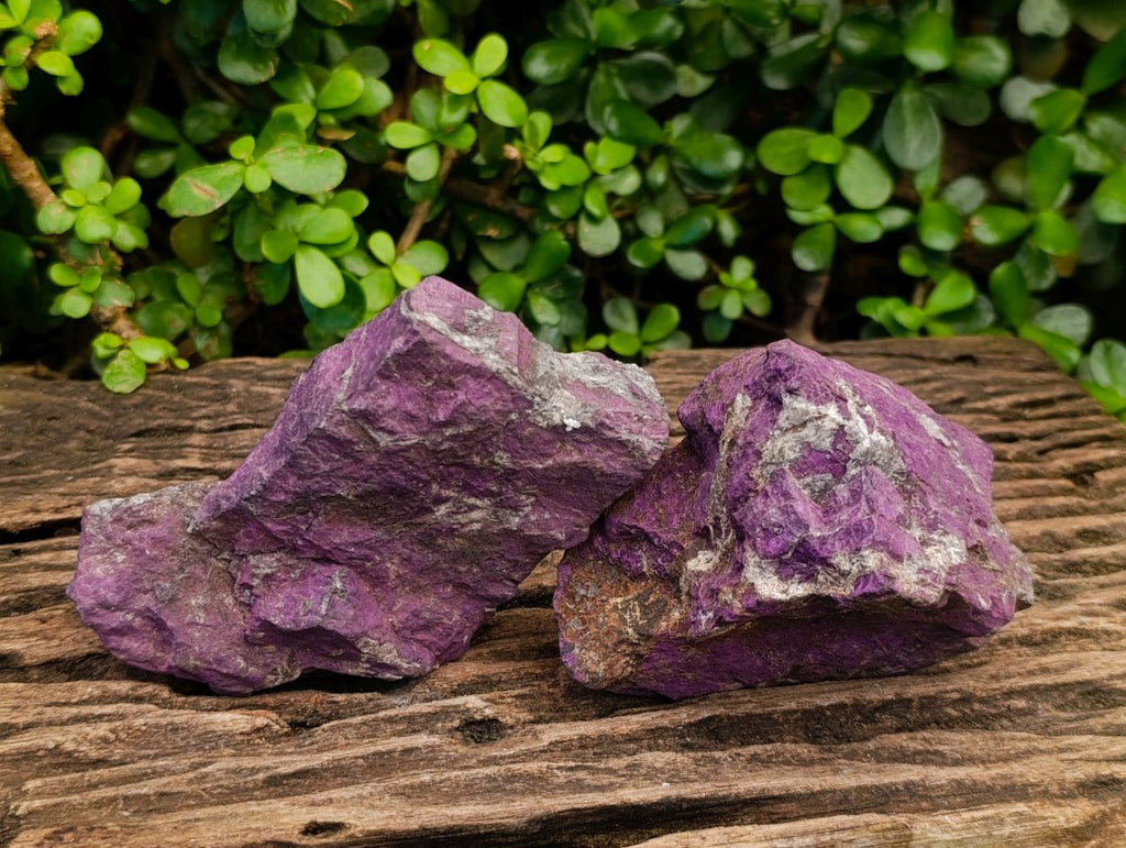Natural Metallic Cobbed Purpurite Specimens x 6 From Erongo, Namibia