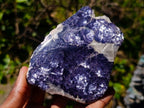 Polished One Side Lithium Silver Leaf Lepidolite Slices x 6 From Zimbabwe