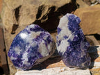 Polished One Side Lithium Silver Leaf Lepidolite Slices x 6 From Zimbabwe