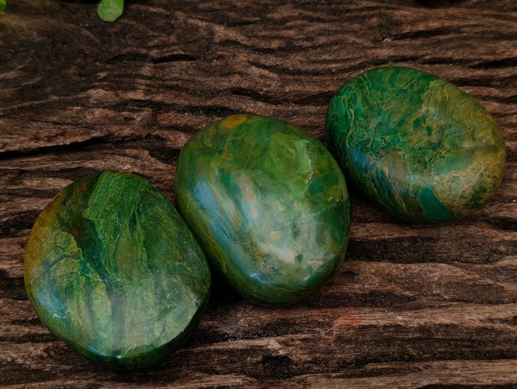 Polished Chrome Verdite Gemstone Free Forms x 14 From Zimbabwe