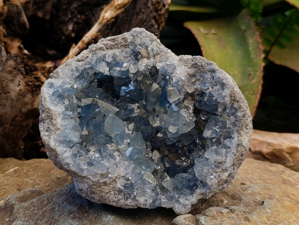 Natural Blue Celestite Specimens x 2 From Sakoany, Madagascar