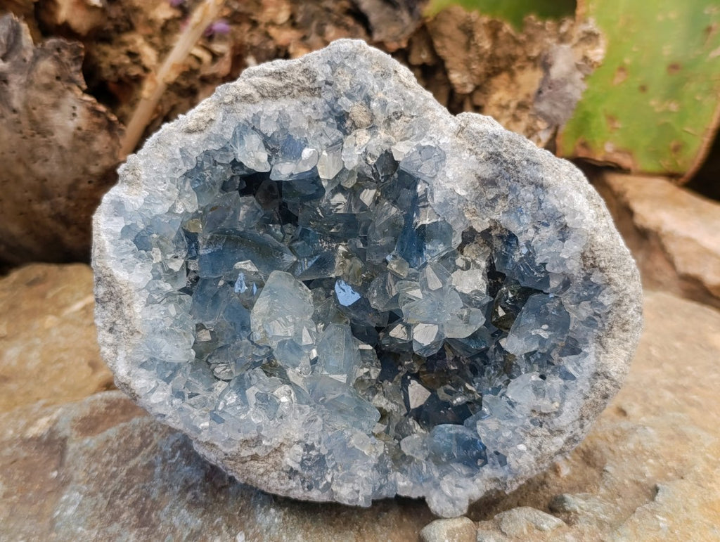 Natural Blue Celestite Specimens x 2 From Sakoany, Madagascar